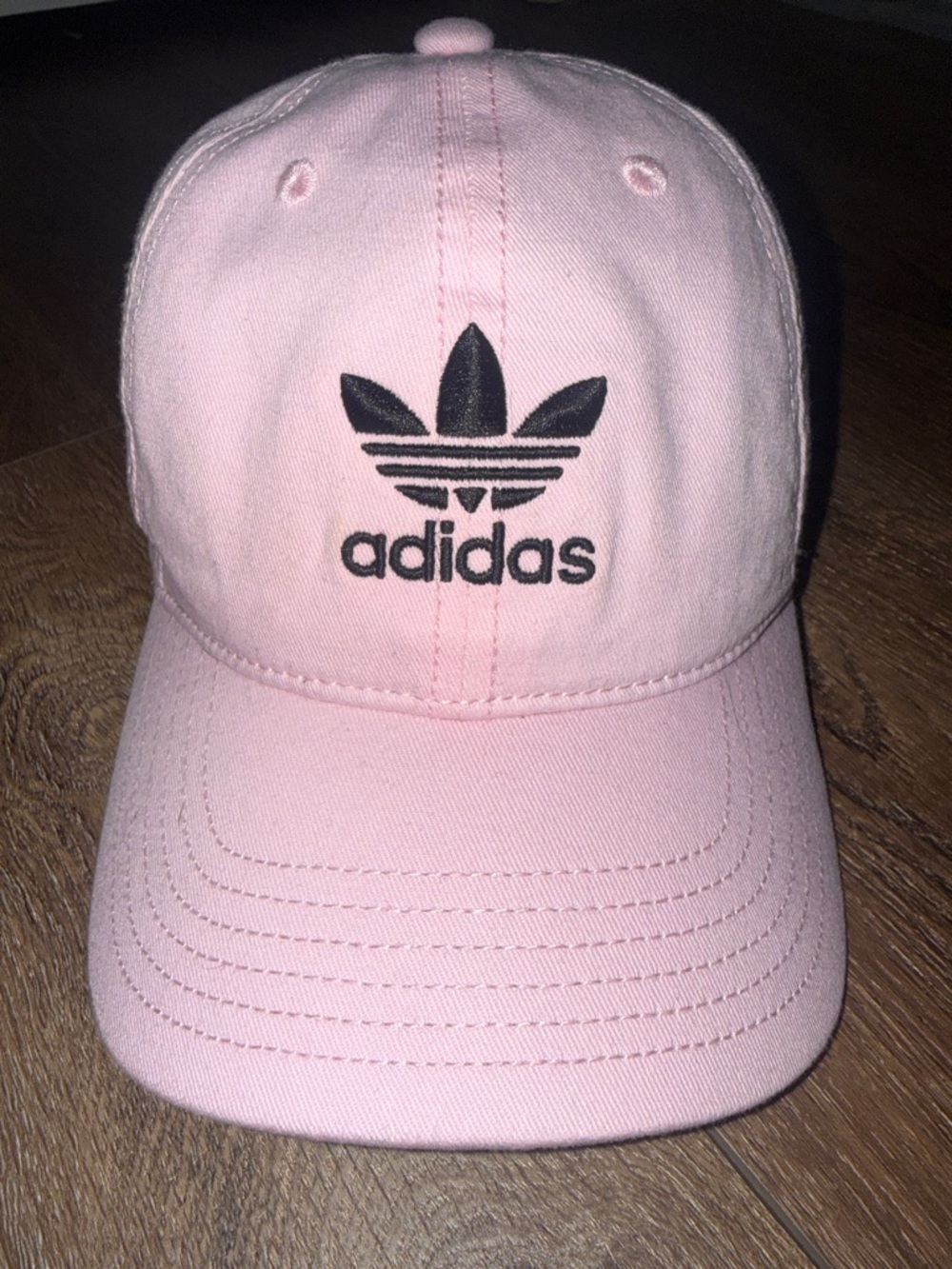 adidas Light Pink Cap with Black Trefoil